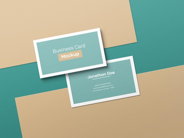 minimalist and modern business card mockup