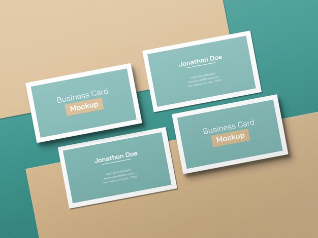 minimalist and modern business card mockup
