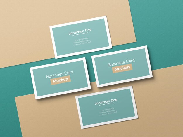 minimalist and modern business card mockup
