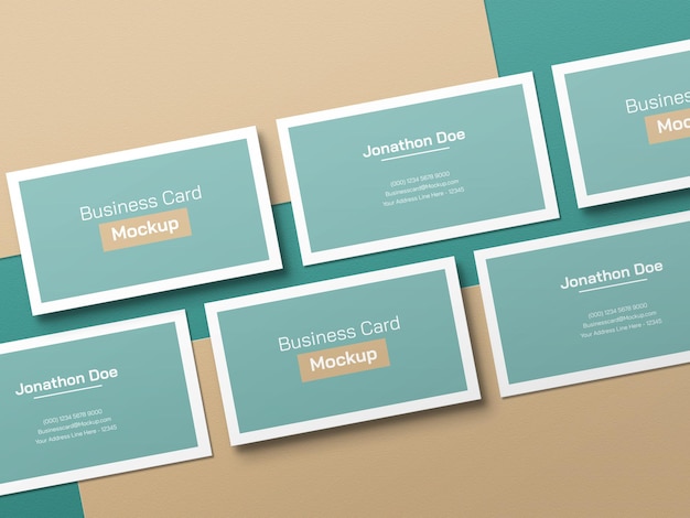 minimalist and modern business card mockup