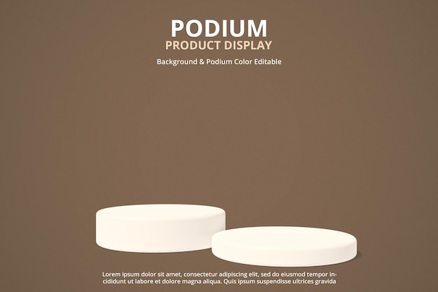 PSD minimalist modern podium background for branding and product presentation 3d rendering