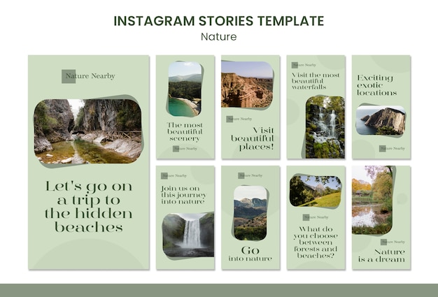 Minimalist nature instagram template