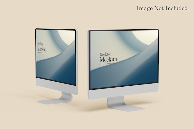 Mockup di schermo desktop per pc minimalista