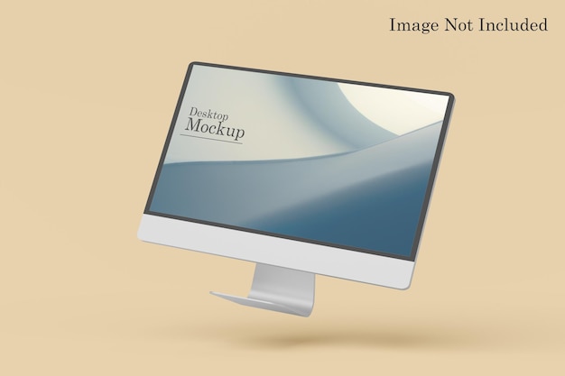 Mockup di schermo desktop per pc minimalista