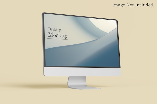 Mockup di schermo desktop per pc minimalista