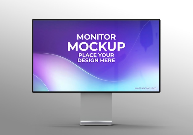 PSD minimalist pc screen mockup template for branding and digital presentations