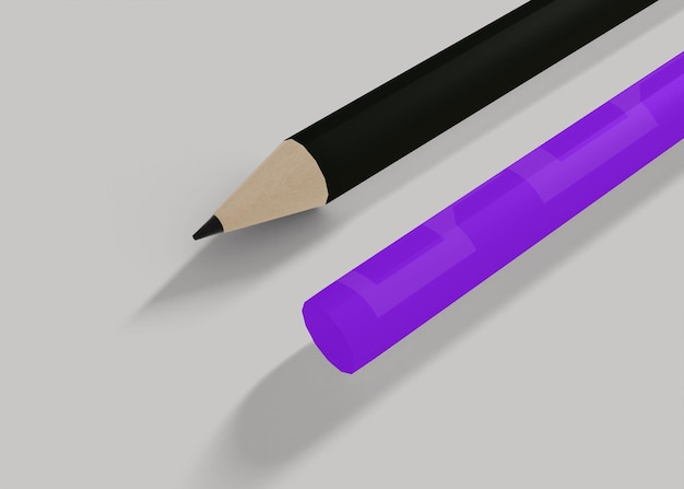 Minimalist Pencil Mockup for Stylish Brand Presentations
