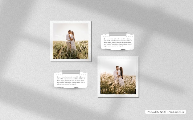 minimalist photo frame set mockup