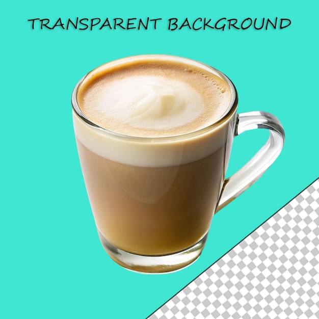 Minimalist photo of a white coffee cup with saucer isolated on a transparent background