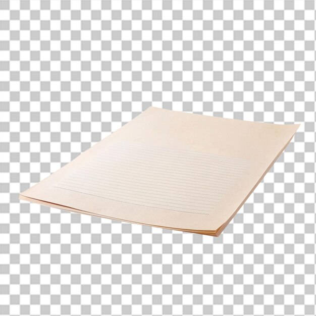 PSD minimalist photo of a white hardcover book isolated on a transparent background