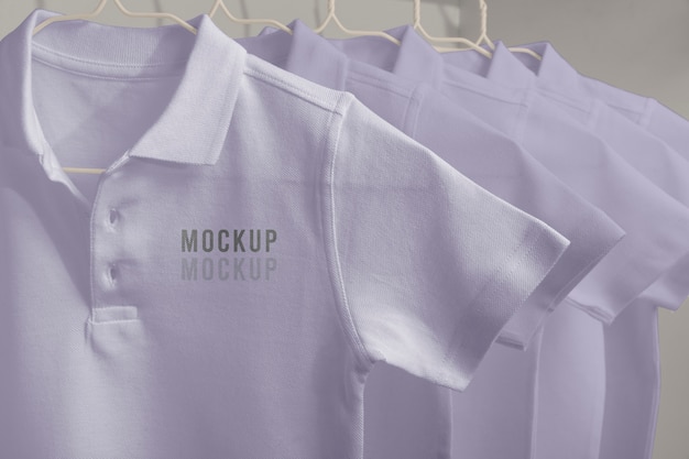 PSD minimalist polo shirt design mockup