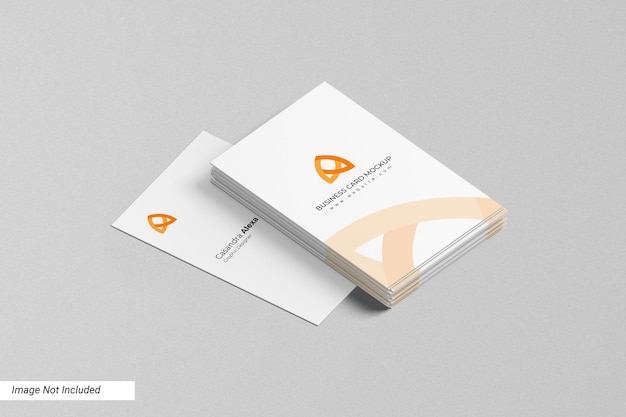 Minimalist portrait business card mockup