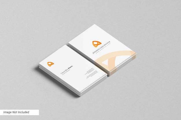 Minimalist portrait business card mockup