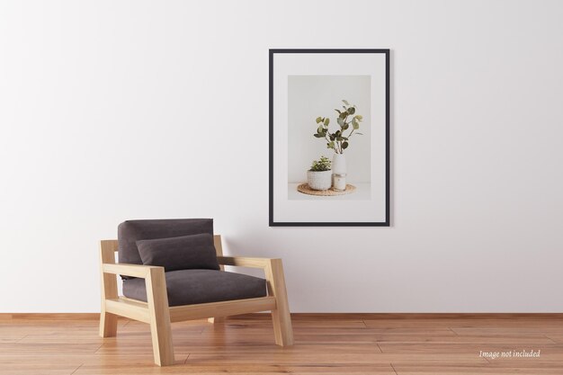 PSD minimalist portrait frame mockup