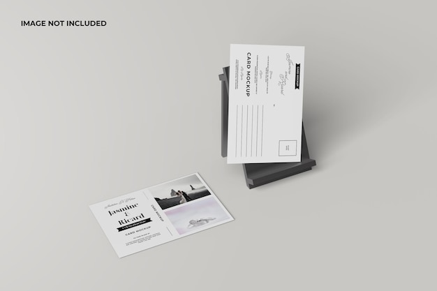 Mockup postacard minimalista