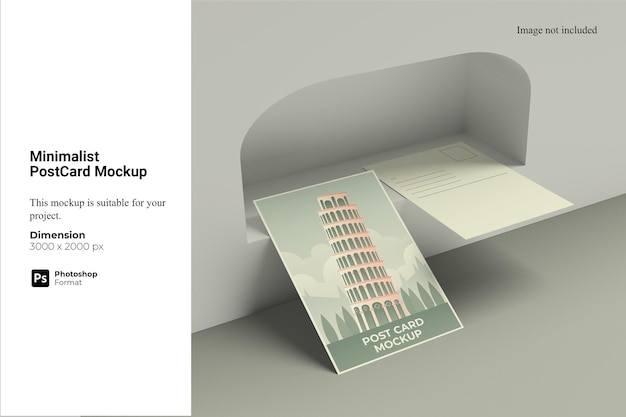 Mockup di cartolina minimalista