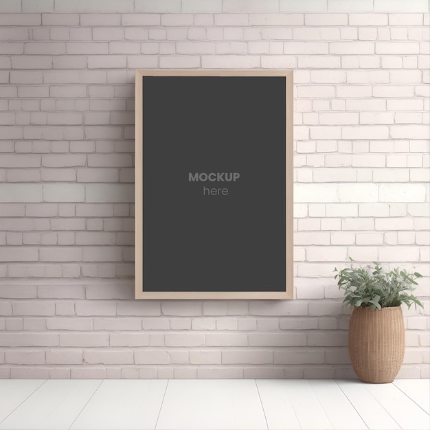 Minimalist poster mockup frame