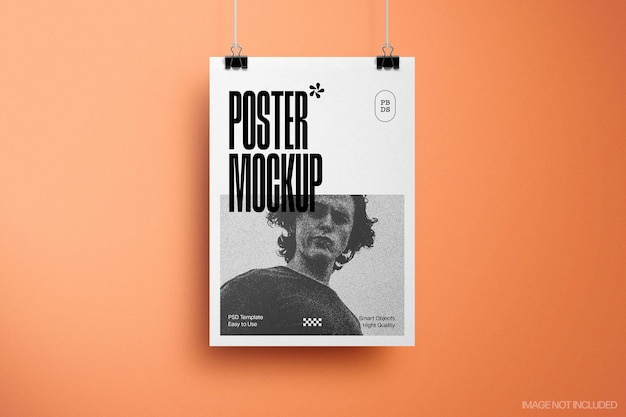 Mockup di poster minimalista