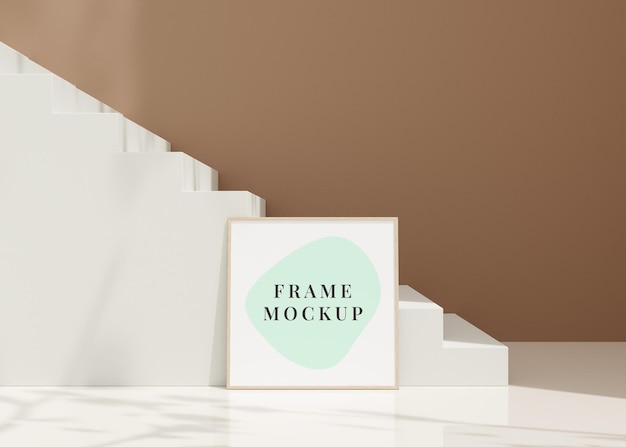 Minimalist poster photo frame mockup