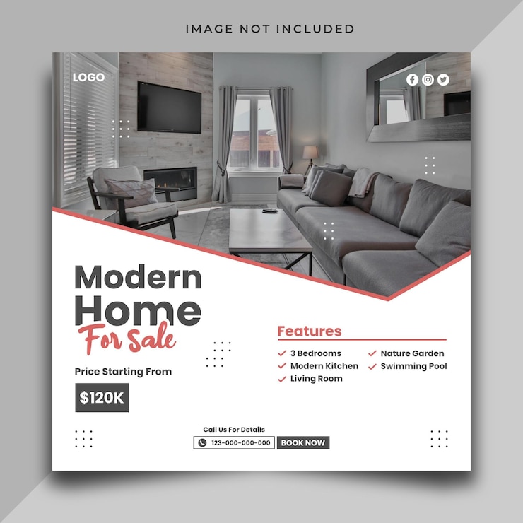 PSD minimalist real estate post template