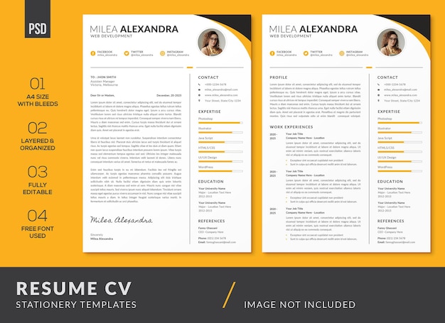 Minimalist Resume CV Design Templates