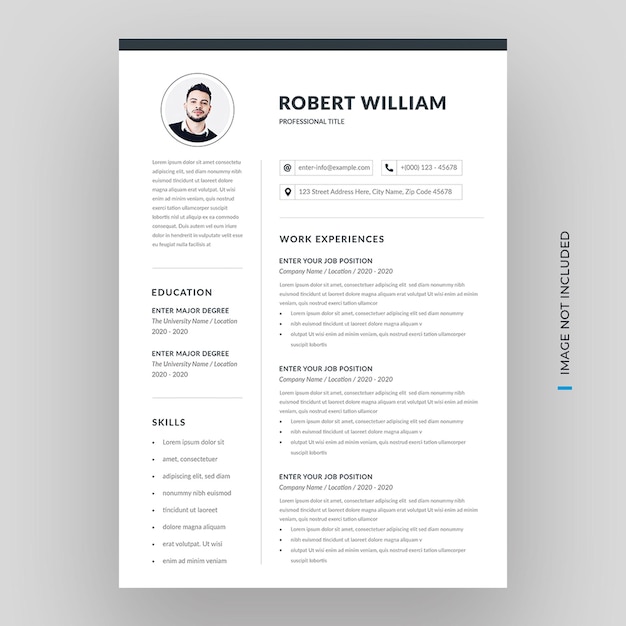 Minimalist resume cv template