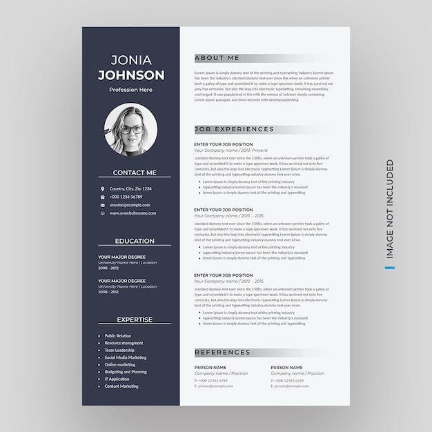 Minimalist resume cv template