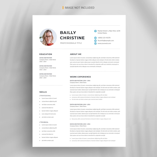 minimalist resume cv