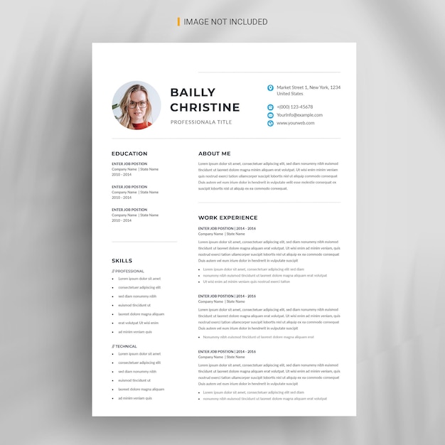 Minimalist resume cv