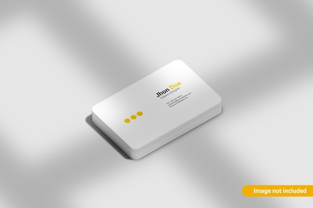 Minimalist rounded business card mockup