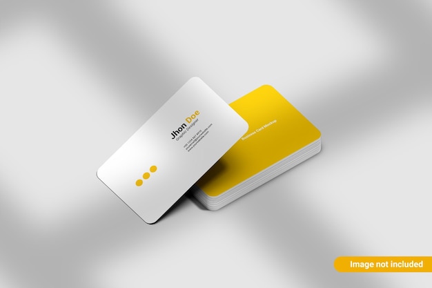 PSD minimalist rounded business card mockup