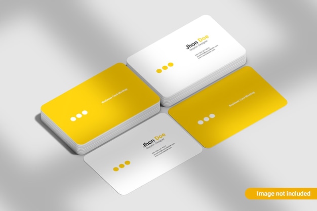 Minimalist rounded business card mockup