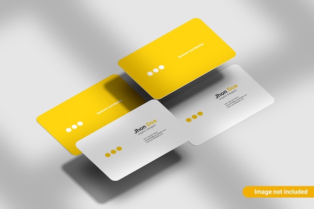 Minimalist rounded business card mockup