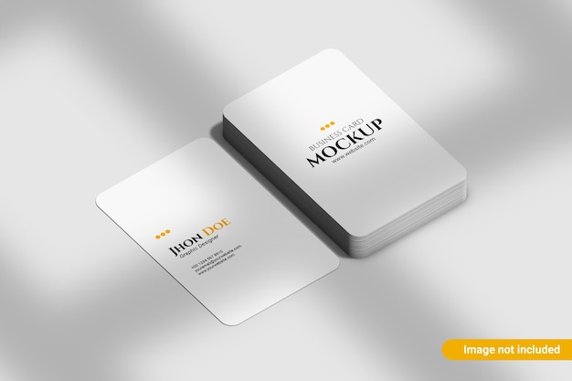 Minimalist rounded portrait business card mockup