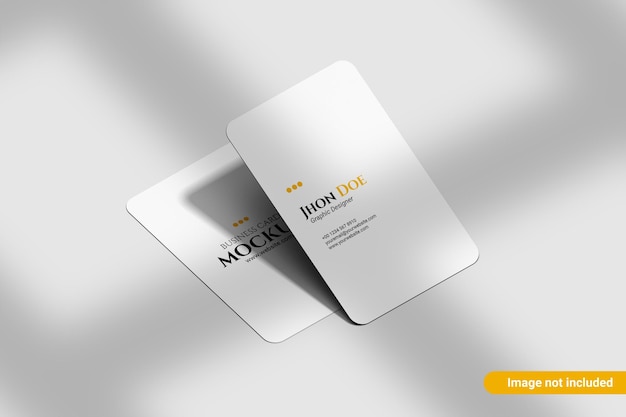 PSD minimalist rounded portrait business card mockup