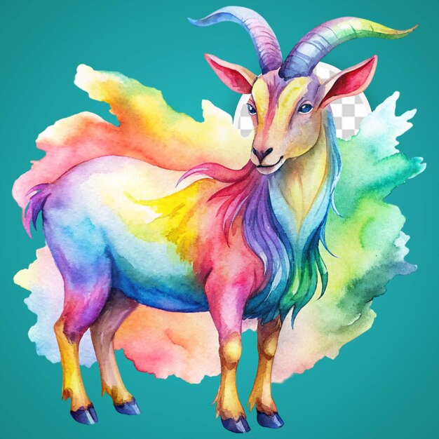 PSD minimalist sheep watercolor png