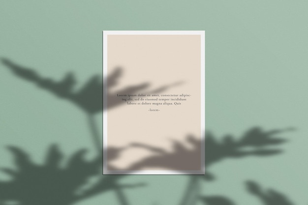 PSD minimalist and simple stationary design and paper mockup scene creator with organic shadow