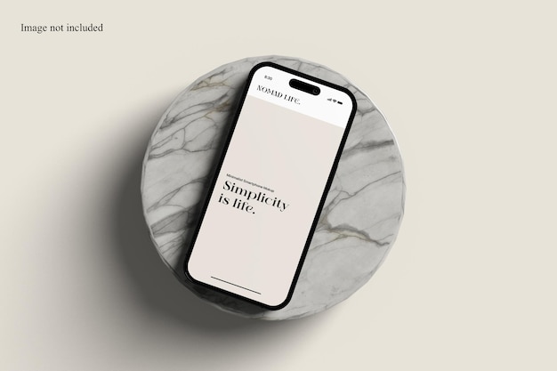 Mockup per smartphone minimalista per presentare il design dell'interfaccia utente ai clienti