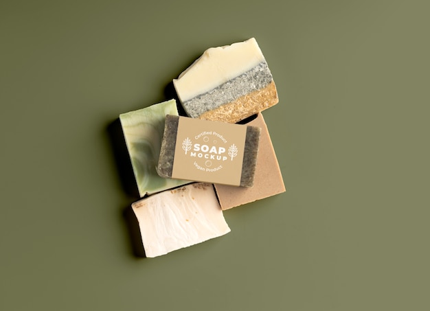 PSD minimalist soap composition mockup