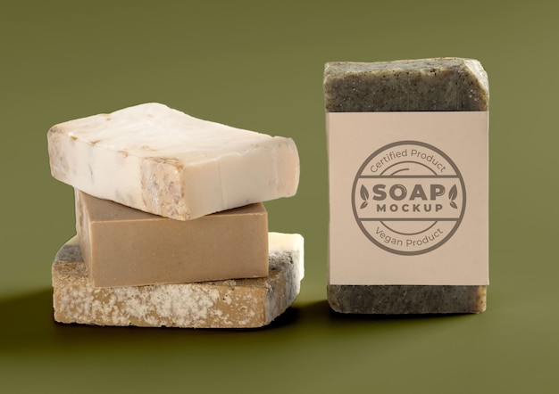 PSD minimalist soap composition mockup