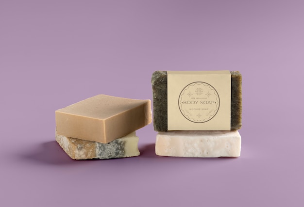 PSD minimalist soap composition mockup