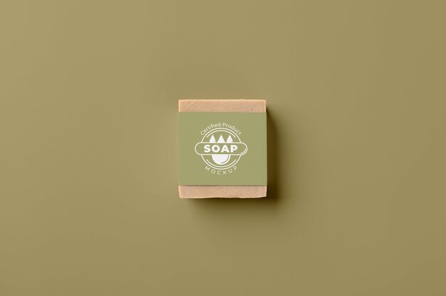 Minimalist soap composition mockup