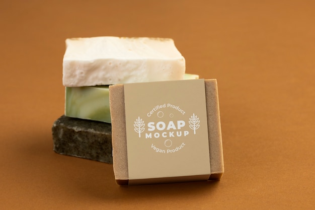 Minimalist soap composition mockup