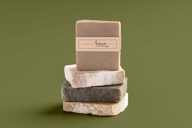 PSD minimalist soap composition mockup