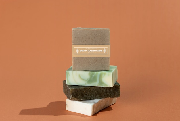 PSD minimalist soap composition mockup