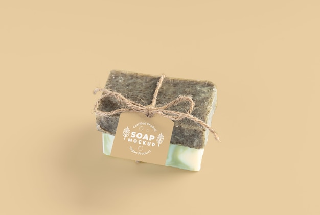 Minimalist soap composition mockup