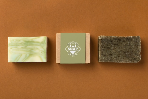 Minimalist soap composition mockup
