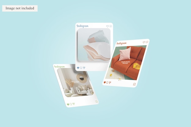 Minimalist social media mockup for showcasing your ui design