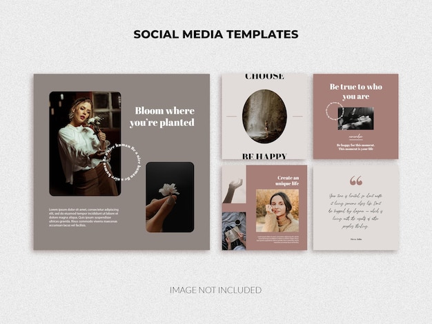 minimalist social media post templates