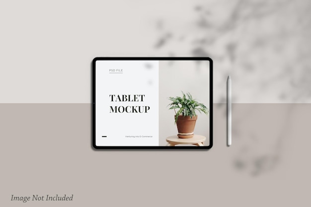 Minimalist tablet screen mockup premium psd